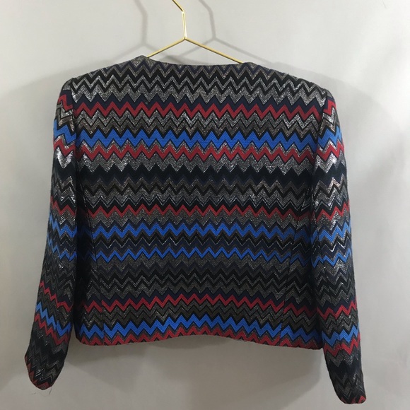 SOLD Alice & Olivia Metallic Chevron Jacket - Picture 4 of 5